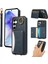 Samsung Galaxy A55 5g Pu Deri Arka Kılıf Kart Tutucu Kickstand Telefon Kılıfı Bilek Kayışı-Mavi (Yurt Dışından) 1