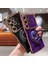 Samsung Galaxy S24 Ultra Kılıf Galvanik Gyro Tasarım Kickstand Yumuşak Tpu Telefon Kapağı-Koyu Mor (Yurt Dışından) 5