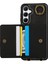 Samsung Galaxy A55 5g Pu Deri Arka Kılıf Kart Tutucu Kickstand Telefon Kılıfı Bilek Kayışlı-Siyah (Yurt Dışından) 3