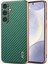 Samsung Galaxy S24 Kılıf Elektro Kaplama Karbon Fiber Doku Pu+Tpu Telefon Kapağı-Yeşil (Yurt Dışından) 1