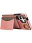Samsung Galaxy S24 Ultra Pu Deri Arka Kılıf Kart Tutucu Kickstand Telefon Kılıfı Bilek Kayışlı-Pembe (Yurt Dışından) 3