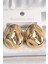 Pirinç Gold Renk Işlemeli Damla Model Kadın Küpe 1
