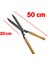 Eğri Çim Budama Makası Çalı Çimen Biçme Kesme Makas 50 cm Keskin Metal Bıçkı 1 Adet 2