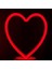 Kırmızı Kalpli LED Işık Decor Heart Red LED Light Pilli LED Işık Sevgililer Gününe Özel Dekor LED Işık 2