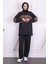 Füme Leoparlı Modal Tunik Pantolonlu Takım 1