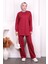 Bordo Taş Detaylı Tunik Pantolonlu Oys Takım 1