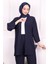 Lacivert Bürümcük Kimono Pantolon Takım 3