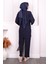 Lacivert Bürümcük Kimono Pantolon Takım 4
