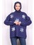 Lacivert Çiçekli Modal Sweat 2