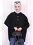 Siyah Kapşonlu Modal Oversize Sweat 3
