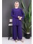 Mor Piliseli Sandy Tunik Pantolon Takım 2