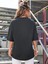 Kadın / Kız Rockıes Baskılı Siyah Oversize T-Shirt Salaş Boyfirend 4