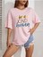 Be A Kind Human Baskılı Kadın / Kız Oversize Gri Salas T-Shirt Boyfriend 2