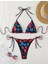 Özel Tasarım Renkli Kalpler Baskılı Üçgen Brazilian Sexy Kadın Scuba Bikini Takımı 1