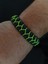 PARACORD SİYAH-NEON YEŞİL DANS İŞLEMELİ BİLEKLİK 1
