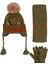 Kışlık Erkek Çocuk 3'lü Set 1-4 Yaş Arası Panda Atkı Bere Eldiven (K24160-07) 1