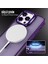 iPhone 14 Pro Max Kılıf Stantlı Kılıf Lens Korumalı Kılıf Mat Magsafe Özellikli Kılıf - Derin Mor 3