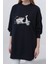 10636 Puane Iki Iplik Kumaş Scooter Nakış Detaylı Tesettür Sweatshirt 1