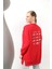 20614 Puane Iki Iplik Kumaş Ayakkabı Baskılı Tesettür Sweatshirt 2
