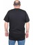 Erkek Büyük Beden Sıfır Yaka Tişört Surf 25144 Sıyah 3