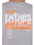 Erkek Büyük Beden Sıfır Yaka Tişört The Future 25138 Grı Melanj 4