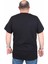 Erkek Büyük Beden Sıfır Yaka Tişört No Control 25172 Sıyah 3