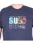 Erkek Büyük Beden Sıfır Yaka Tişört Surf 25144 Lacıvert 2