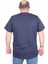 Erkek Büyük Beden Sıfır Yaka Tişört Un Beat En 25146 Lacıvert 3
