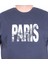 Erkek Büyük Beden Sıfır Yaka Tişört Paris 25179 Lacıvert 2