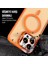 iPhone 14 Pro Max Kılıf Stantlı Kılıf Lens Korumalı Kılıf Mat Magsafe Özellikli Kılıf - Turuncu 3