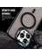 iPhone 14 Pro Max Kılıf Stantlı Kılıf Lens Korumalı Kılıf Mat Magsafe Özellikli Kılıf - Siyah 3