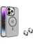 iPhone 11 Kılıf Stantlı Kılıf Lens Korumalı Kılıf Mat Magsafe Özellikli Kılıf - Gri 1