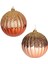 Yılbaşı Topu Gold Simli 2 Li Paket Gold-Bronz 10 Cm. 1