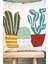 Home Home Design Punch Işlemeli Biyeli Kaktüs Desen Keten Kırlent Kılıfı 3