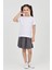 Kız Çocuk Düz Kısa Kollu Casual-Okul Basic T-Shirt 2