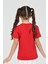 Kız Çocuk Düz Kısa Kollu Casual-Okul Basic T-Shirt 3