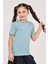 Kız Çocuk Düz Kısa Kollu Casual-Okul Basic T-Shirt 2
