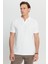 Slim Fit Dar Kesim Polo Yaka Jakarlı Esnek Tişört 1