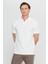 Slim Fit Dar Kesim Polo Yaka Jakarlı Esnek Tişört 3