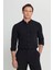 Slim Fit Dar Kesim Düğmeli Yaka Armürlü Gofre Desenli Gömlek 1