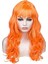 Turuncu Renk Astarlı Dalgalı Kesim Parti Peruğu 2