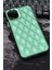 iPhone 12 Uyumlu Baklava Desenli Pırlanta Taşlı Sert Kapak Kılıf Zümrüt Yeşil 1