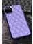 iPhone 11 Uyumlu Baklava Desenli Pırlanta Taşlı Sert Kapak Kılıf Mor 1