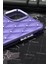 iPhone 15 Pro Uyumlu Baklava Desenli Pırlanta Taşlı Sert Kapak Kılıf Mor 4