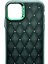 iPhone 11 Uyumlu Baklava Desenli Pırlanta Taşlı Sert Kapak Kılıf Zümrüt Yeşil 5