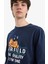 Garfield Pijama Takımı Regular Fit Uzun Kollu Üst Esnek Belli Uzun Alt E0515AX25SP 5