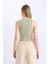 Fitted Halter Yaka Fitilli Kaşkorse Atlet U0357AZ25SM 5