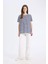 Long Fit Bisiklet Yaka Çizgili Penye Kısa Kollu Tişört U1778AZ25SP 2