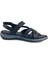 D25YS-2530 Kadın Deri Comfort Sandalet Siyah 3