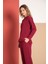 Ibıza Bordo Kadın Kapitone Uzun Kollu Pijama Takımı 1